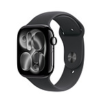 Apple Watch Series 11 GPS + Cellular 46 mm Aluminium Noir de Jais Bracelet Sport Noir M/L