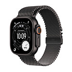 Apple Watch Ultra 3 GPS + Cellular 49 mm Titane Noir Bracelet Milanais en Titane Noir M