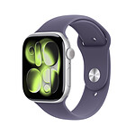 Apple Watch Series 11 GPS + Cellular 46 mm Aluminium Argent Bracelet Sport Violet M/L