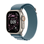 Apple Watch Ultra 3 GPS + Cellular 49 mm Titane Naturel Boucle Alpine Bleu Clair S Apple Watch Ultra 3 GPS + Cellular 49 mm Titane Naturel Boucle Alpine Bleu Clair S