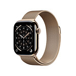 Apple Watch Series 11 GPS + Móvil 42 mm Titanio Oro Correa Milanesa