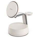 Belkin Chargeur 3 en 1, 25W pour iphone, Airpods et AppleWatch QI2.2 (Sable)
