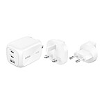 Belkin Chargeur Secteur 100W 2x USB-C + 1x USB-A (60W + 22W +18W) + Kit adaptateur de voyage