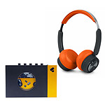 We Are Rewind Lecteur Cassette Amy Noir/Jaune + Muse M-271 Orange