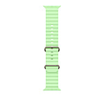 Apple Bracelet Océan 49 mm finition titane naturel Vert Fluo