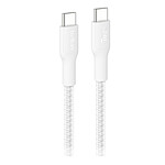 Cable BoostCharge Pro USB-C a USB-C 240 W de Belkin - reforzado (blanco) - 3 m