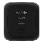 Belkin BoostCharge Pro GaN 67W Dual USB-C Wall Charger (Black)