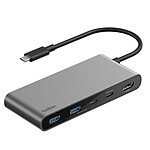 Belkin Connect Hub USB-C with 1 x HDMI, 2 x USB-C, 2 x USB-A, 1 x SD card, 1 x microSD card (Grey)