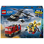 LEGO City 60462 Elicottero, camion dei pompieri e sottomarino modulabile