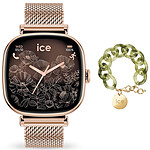 Ice Watch Ice Smart SQ 2.0 1.7 Or/Rose + Bracelet Chaine Opaline Vert OFFERT ! Ice Watch Ice Smart SQ 2.0 1.7 Or/Rose + Bracelet Chaine Opaline Vert OFFERT !