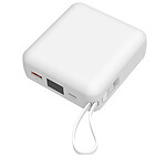Akashi Batterie de Secours Cable 22.5W Charge Rapide (Blanc)