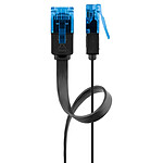 Goobay Câble RJ45 Plat Cat 6a U/UTP 0.5 m (Noir)