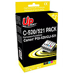 UPrint Pack de 5 Cartouches compatibles Canon PGI520/CLI521