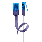 Goobay Câble RJ45 Plat Cat 6a U/UTP 1 m (Violet)
