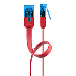 Goobay Câble RJ45 Plat Cat 6a U/UTP 1 m (Rouge)