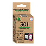 UPrint Pack de 2 Cartouches compatible HP 301 (Noir/Couleurs)