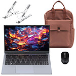 Blackview AceBook 6 R3 3300U 16/512 + Souris sans fil INOVU AT200M + Support pliable INOVU INSUTR16 + Sac à dos INOVU Blush Marron