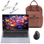 Blackview AceBook 6 R3 3300U 16/512 + Souris sans fil INOVU EG200V LEFTY + Support pliable INOVU INSUTR16 + Sac à dos INOVU Blush Marron