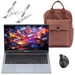 Blackview AceBook 6 R3 3300U 16/512 + Souris sans fil INOVU EG200M + Support pliable INOVU INSUTR16 + Sac à dos INOVU Blush Marron