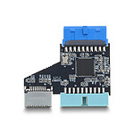 DeLock Adaptateur USB 3.0 20 broches vers USB 20 broches + USB Type E clé A