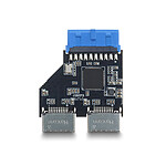 DeLock Adaptateur USB 3.0 20 broches vers 2x USB Type E clé A