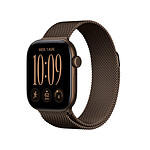Apple Watch Series 12 GPS + Cellular 42 mm Aluminium Bronze sombre Bracelet Milanais Bronze sombre