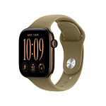 Apple Watch Series 12 GPS + Cellular 42 mm Aluminium Bronze sombre Bracelet Sport Olive S/M