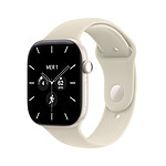Apple Watch Series 12 GPS + Cellular 46 mm Céramique Blanc nacré Bracelet Sport Sable M/L