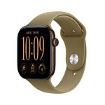 Apple Watch Series 12 GPS + Cellular 46 mm Aluminium Bronze sombre Bracelet Sport Olive S/M