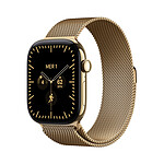 Apple Watch Series 12 GPS + Cellular 46 mm Titane Or brillant Bracelet Milanais Or brillant M/L Apple Watch Series 12 GPS + Cellular 46 mm Titane Or brillant Bracelet Milanais Or brillant M/L
