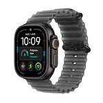 Apple Watch Ultra 4 GPS + Cellular 49 mm Titane noir Bracelet Océan Noir translucide