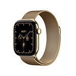 Apple Watch Series 12 GPS + Cellular 42 mm Titane Or brillant Bracelet Milanais Or brillant