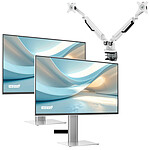 INOVU 27" LED - 2x AURA MBS27 + Support de bureau INOVU LT2 Blanc
