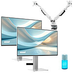 INOVU 27" LED - 2x AURA MBS27 + Support de bureau INOVU LT2 Blanc + Kit de nettoyage INOVU KN200 PRO
