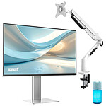 INOVU 27" LED - AURA MBS27 + Support de bureau INOVU LT1 Blanc + Kit de nettoyage INOVU KN200 PRO