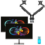 INOVU 27" LED - 2x MB27 V3 + Support de bureau INOVU LT2 Noir + Kit de nettoyage INOVU KN200 PRO