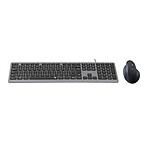 INOVU Pack clavier-souris AW10G (Gris/Noir) + EG200V (Noir)