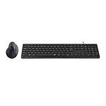 INOVU Pack clavier-souris AW10B (Noir) + EG200V LEFTY (Noir)