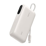 Belkin UltraCharge Powerbank 10K avec Câble et Ecran Intégrés (Sable)