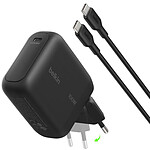 Belkin BoostCharge Chargeur secteur GaN USB-C 100W (Noir) + Câble USB-C