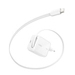 Belkin UltraCharge Chargeur Secteur GaN Câble Retractable 67W (Blanc) Belkin UltraCharge Chargeur Secteur GaN Câble Retractable 67W (Blanc)