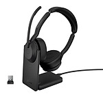 Jabra Evolve2 55 Link380a UC Estéreo con base de carga (USB-A)