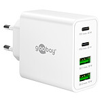 Goobay Chargeur rapide multiport USB-C/USB-A 65 W (Blanc)