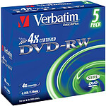 Verbatim DVD-RW 4.7 Go 4x (par 5, boite)
