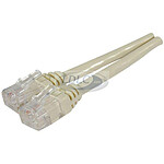 Câble RJ11 mâle/mâle pour ligne ADSL 2+ (5 mètres) - (coloris beige)