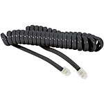 RJ9 spiral cable mle/mle (2 meters) - (black colour)
