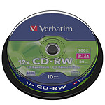Verbatim CD-RW 700 Mo certifié 12x (pack de 10, spindle)