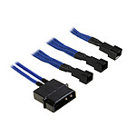 BitFenix Alchemy Blue - Câble d'alimentation gainé - Molex vers 3x 3 pins - 20 cm