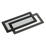 Filtro antipolvere magnetico rettangolare 2x 40 mm (telaio nero, filtro nero)