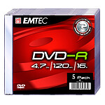 EMTEC DVD-R 4.7 Go certifié 16x (pack de 5)